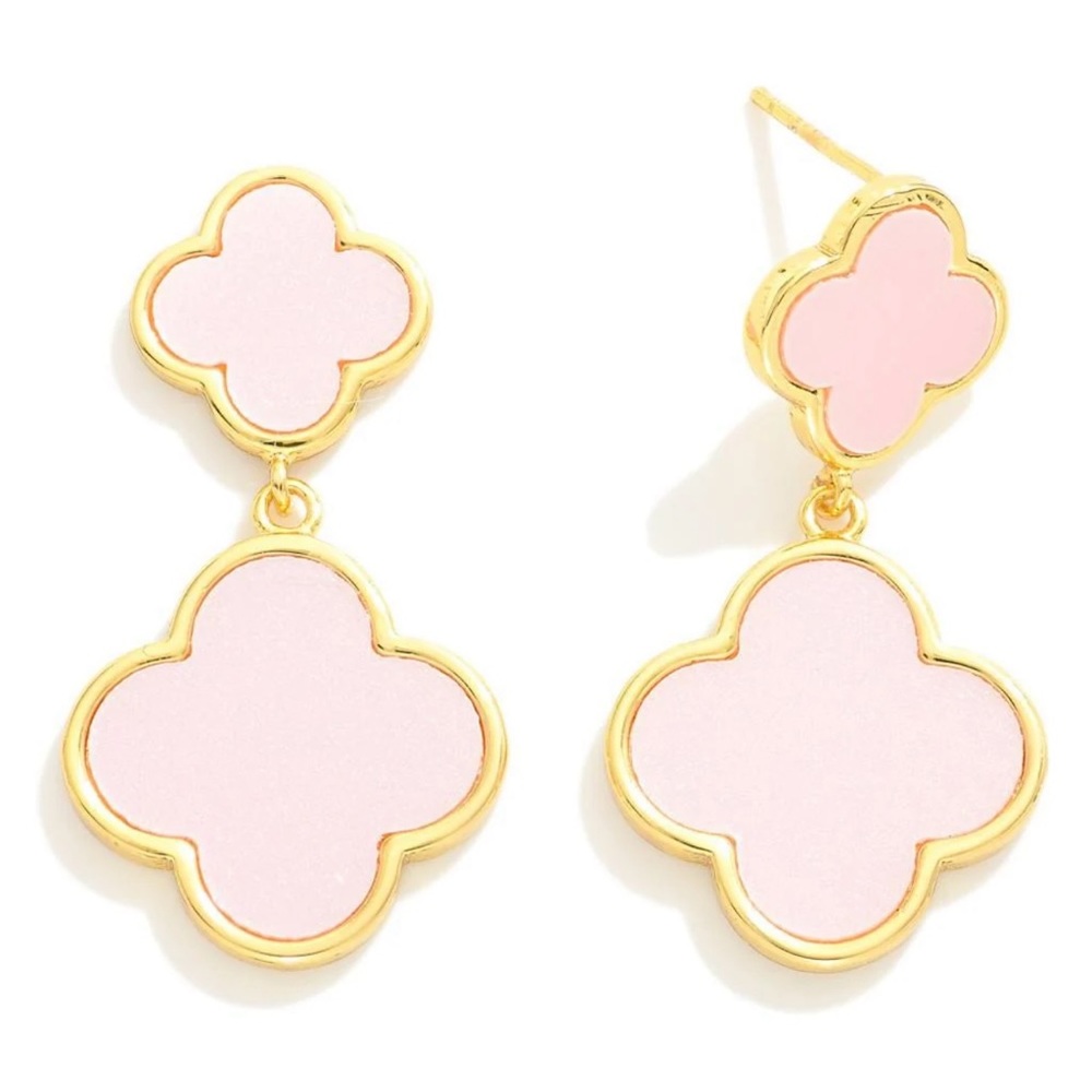 Pink Clover Earrings